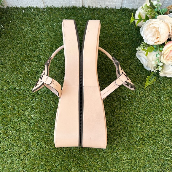 Tory Burch  MILLER WEDGE SANDAL
$275 size 9.5 gently used
Color: Soft Pink - Picture 11 of 16